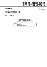 Предварительный просмотр 9 страницы Sony TMR-RF940R Service Manual