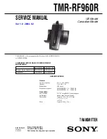 Предварительный просмотр 1 страницы Sony TMR-RF960R Service Manual