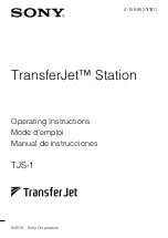 Sony TransferJet Station TJS-1 Operating Instructions Manual preview