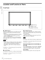 Preview for 10 page of Sony Trimaster SRM-L560 Operating Instructions Manual