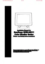 Sony Triniton GDM-20SHT Service Manual preview