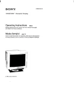 Предварительный просмотр 1 страницы Sony Trinitron CPD-1320UC2 Operating Instructions Manual