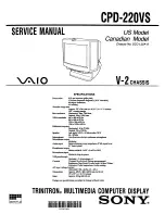 Предварительный просмотр 1 страницы Sony Trinitron CPD-220VS Service Manual