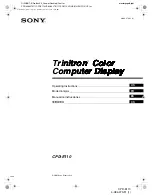 Preview for 1 page of Sony Trinitron CPD-E110 Operating Instructions Manual