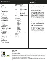 Preview for 2 page of Sony Trinitron CPD-E400 Specifications