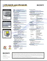 Предварительный просмотр 2 страницы Sony Trinitron CPD-G220R Specifications