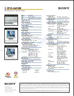 Preview for 2 page of Sony Trinitron CPD-G410R Specifications