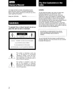 Preview for 2 page of Sony Trinitron GVM-2020 Operating Instructions Manual