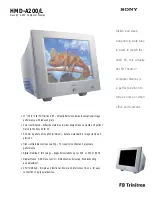 Sony Trinitron HMD-A200 Specifications preview