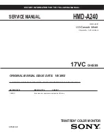 Sony Trinitron HMD-A240 Service Manual preview