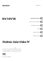 Предварительный просмотр 1 страницы Sony Trinitron KV-14V1K Operating Instructions Manual