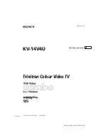 Preview for 1 page of Sony Trinitron KV-14V4U Operating Instructions Manual