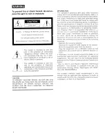 Предварительный просмотр 2 страницы Sony Trinitron KV-20XBR Operating Instructions Manual