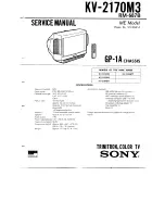 Sony Trinitron KV-2170M3 Service Manual preview