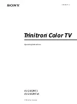 Sony Trinitron KV-2193MF1 Operating Instructions Manual предпросмотр