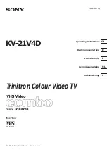 Sony Trinitron KV-21V4D Operating Instructions Manual preview