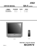 Предварительный просмотр 1 страницы Sony TRINITRON KV-25FS12 Service Manual