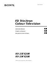 Sony Trinitron KV-25FX20R Instruction Manual предпросмотр