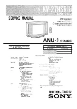 Предварительный просмотр 1 страницы Sony Trinitron KV-27HSR10 Service Manual