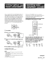 Предварительный просмотр 27 страницы Sony Trinitron KV-27S20 Operating Instructions Manual