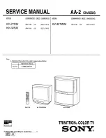 Sony Trinitron KV-27S35 Service Manual предпросмотр