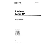 Sony Trinitron KV-27S42 Operating Instructions Manual preview