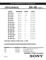 Sony Trinitron KV-27S42 Service Manual предпросмотр