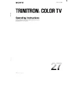 Sony Trinitron KV-27TS20 Operating Instructions Manual preview