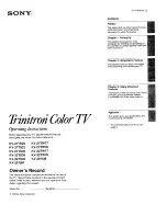 Sony Trinitron KV-27TS29 Manual предпросмотр