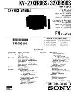 Предварительный просмотр 1 страницы Sony Trinitron KV-27XBR96S Service Manual