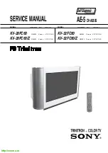 Предварительный просмотр 1 страницы Sony Trinitron KV-28FC60 Service Manual