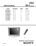 Предварительный просмотр 1 страницы Sony TRINITRON KV-29FV16 Service Manual