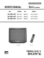 Предварительный просмотр 1 страницы Sony TRINITRON KV-29SL40T Service Manual