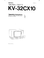 Sony Trinitron KV-32CX10 Operating Instructions Manual preview