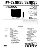 Предварительный просмотр 1 страницы Sony Trinitron KV-32XBR25 Service Manual