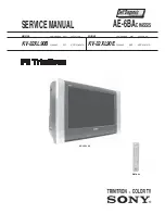 Предварительный просмотр 1 страницы Sony Trinitron KV-32XL90B Service Manual