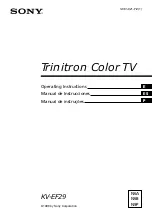 Sony Trinitron KV-EF29 Operating Instructions Manual предпросмотр