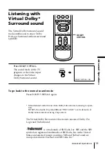 Предварительный просмотр 13 страницы Sony Trinitron KV-EF29 Operating Instructions Manual