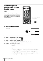 Предварительный просмотр 14 страницы Sony Trinitron KV-EF29 Operating Instructions Manual