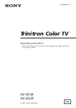 Sony Trinitron KV-EX29 Operating Instructions Manual preview