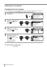 Preview for 12 page of Sony Trinitron KV-EX29 Operating Instructions Manual