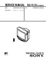 Предварительный просмотр 1 страницы Sony TRINITRON KV-G21L3 Service Manual