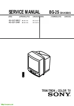 Предварительный просмотр 1 страницы Sony Trinitron KV-G21MW3 Service Manual