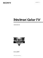 Sony Trinitron KV-H29TF Manual preview