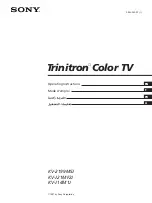 Sony TRINITRON KV-J14M1J Operating Instruction предпросмотр