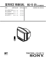 Предварительный просмотр 1 страницы Sony TRINITRON KV-J21MF1AK Service Manual