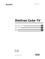 Sony Trinitron KV-J25 Operating Instructions Manual preview