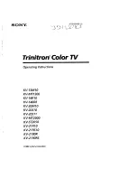 Предварительный просмотр 1 страницы Sony Trinitron KV-MT1300 Operating Instructions Manual