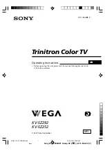 Предварительный просмотр 1 страницы Sony Trinitron KV-SZ252M91 Operating Instructions Manual