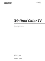 Предварительный просмотр 1 страницы Sony Trinitron KV-T21TF2 Operating Instructions Manual